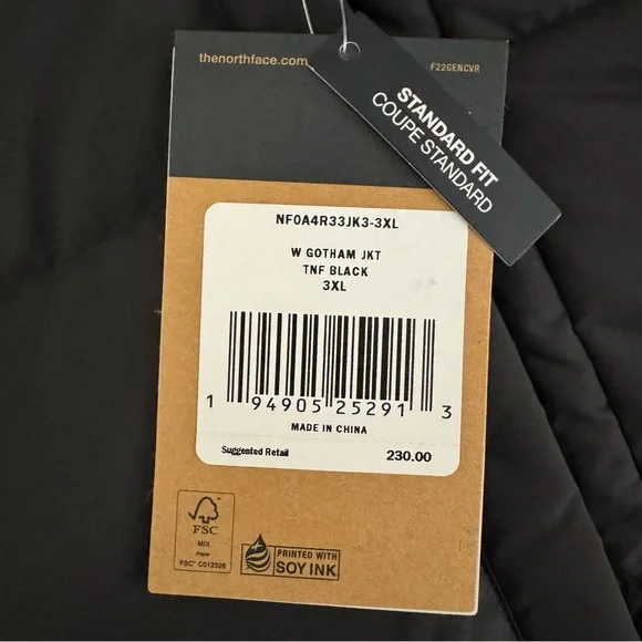 The North Face Women's Gotham Jacket Down Coat TNF Black Sz XXXL 3XL NWT - Picture 5 of 10